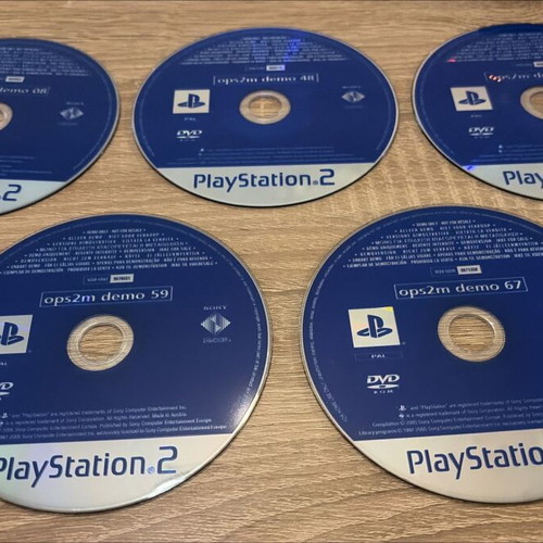 Official PS2 Magazine Demo Discs set of 5, like new