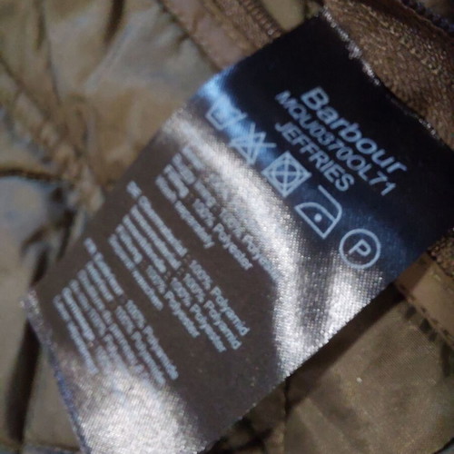 Barbour International Steve McQueen Quilted Moto Jacket XL like new, olive green
