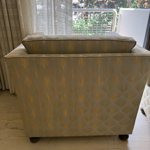 Armchairs set of 2 used classic style with geometric pattern