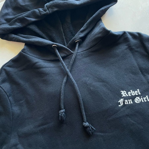 Women's long sporty dress with hood size S like new, black H&M