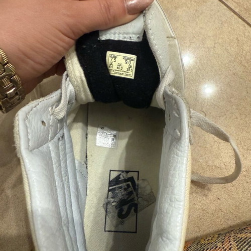 Vans sneakers used, size 40, white and beige