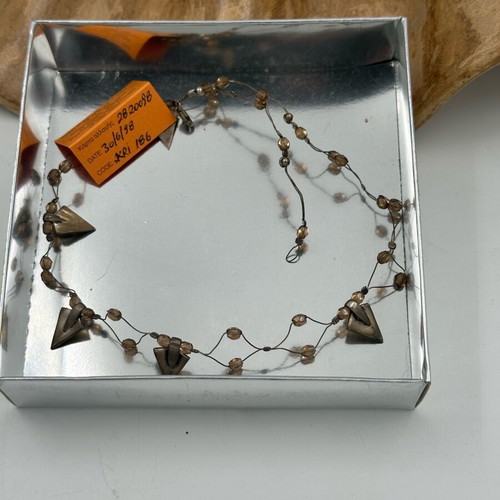 Inez Murano handmade vintage 90s necklace new silver