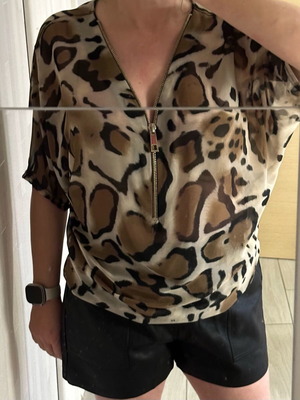 Matis Sheer Shirt Black and Beige Like New