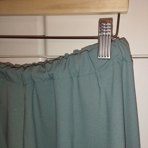 Pleated zip culottes L-XL turquoise, like new, high-quality fabric
