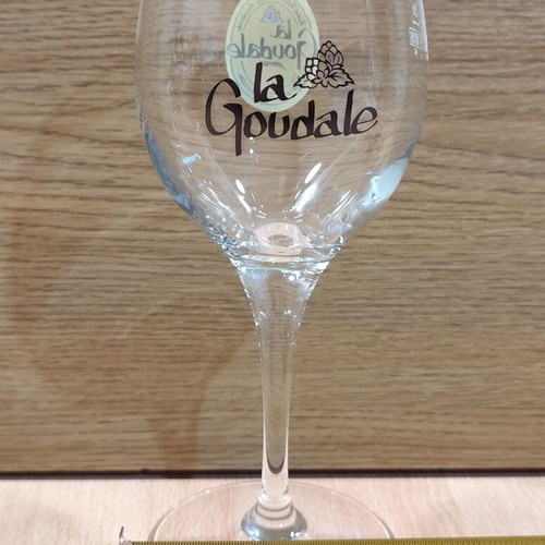 La Goudale Beer Set of Two Promotional Glasses 250ml like new