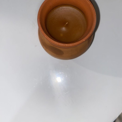 Ceramic clay candle jar