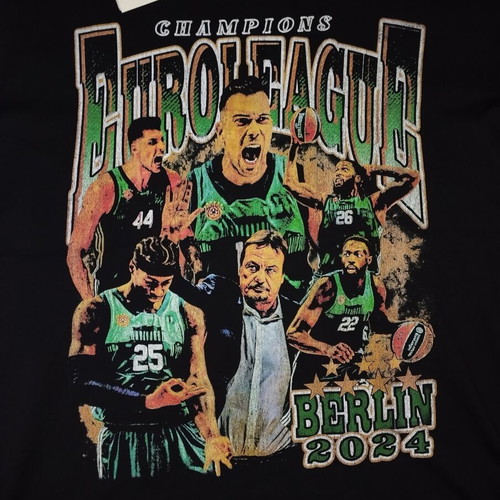 Panathinaikos The King Is Back Collectible T Shirt new, Medium