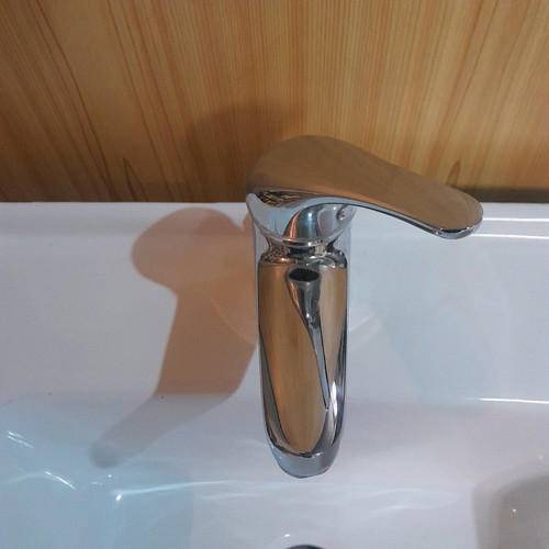 Bathroom cabinet used 85×55 white with faucet, sink and mirror