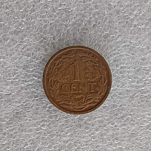 Netherlands 1 Cent Coin 1917 used, copper