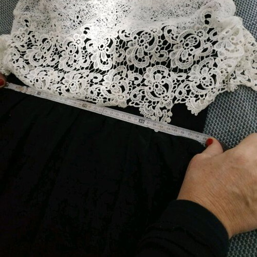 Evening dress like new, black and white, lace