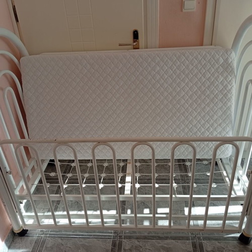 Children's iron bed with coconut mattress used