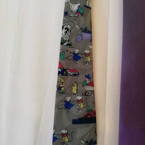 Unisex ties like new, colorful and purple, set of 2