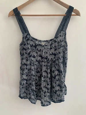 Ovs Fashion blouse used, size M, black and white, longer front