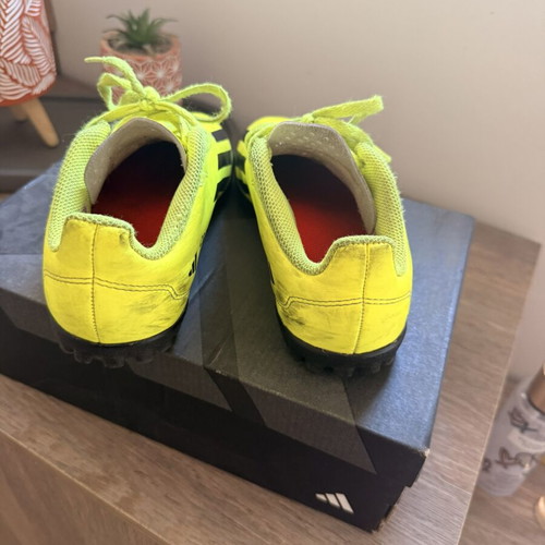 Adidas football shoes kids size 33, yellow and black