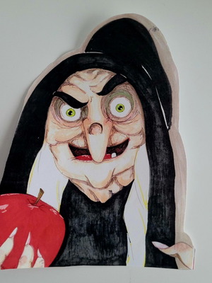 Handmade Disney old witch sticker new
