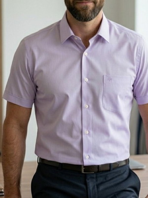 Frank Barrymore short-sleeve shirt XL/2XL like new, lilac