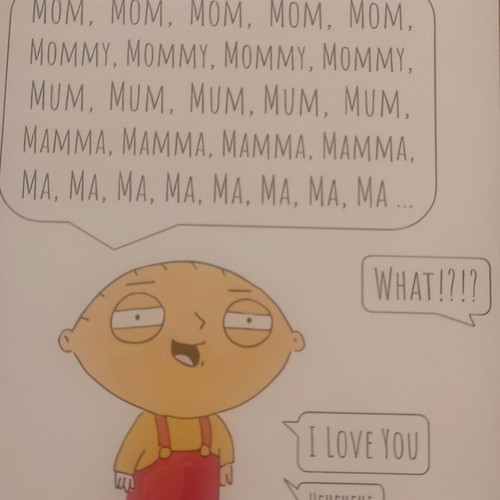 Card for mom new with red envelope for celebration or birthday
