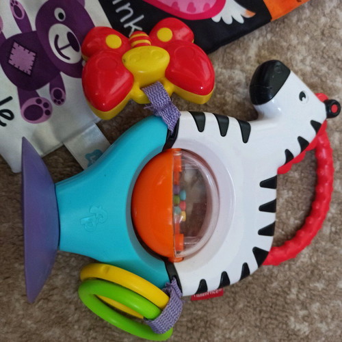 Zebra Fisher Price like new with bonus baby activity surface