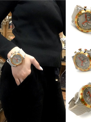 VOGUE χρονογράφος γυναικείο ρολόι καινούργιο με ζαφείρι και αδιάβροχο