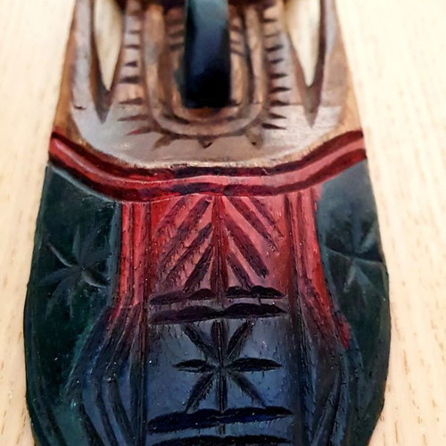 Collectible wooden handmade mask from Bali used