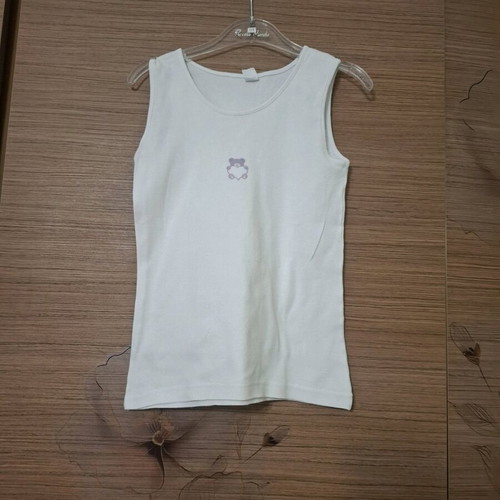 Girls' sleeveless undershirts like new, pack of 3, 100% cotton