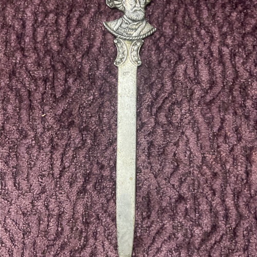 Vintage silver letter opener used with 800 hallmark