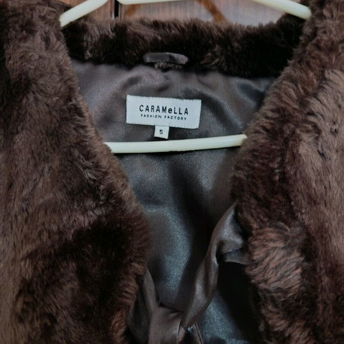 Caramela bolero fur jacket like new, size S, brown