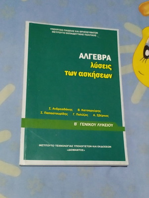 Άλγεβρα λύσεις ασκήσεων σχολικό βιβλίο, σαν καινούργιο