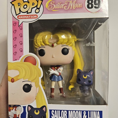 Sailor Moon & Luna Funko Pop #89 used with box and minor damage