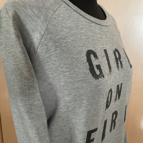 Women's cropped sweatshirt used, gray, size M