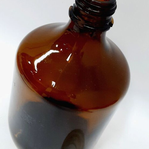 Vintage Laboratory Bottle 1960s Amber Glass Like New
