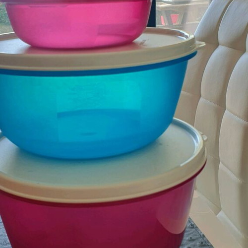 Tupperware vintage modular set of 3 bowls new