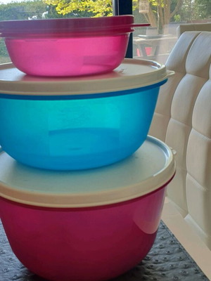Σετ 3 μπωλ vintage σειρά μοντούλαρ Tupperware καινούργια