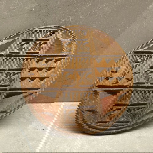 Παλαιά ξύλινη σφραγίδα πρόσφορου μεταχειρισμένη, 12 εκ, εκκλησιαστική