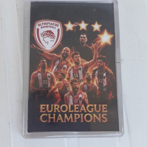 Olympiacos Euroleague Champions 2026 Magnet new, 4 stars