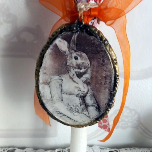 Easter candle with decorative egg new