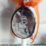 Easter candle with decorative egg new