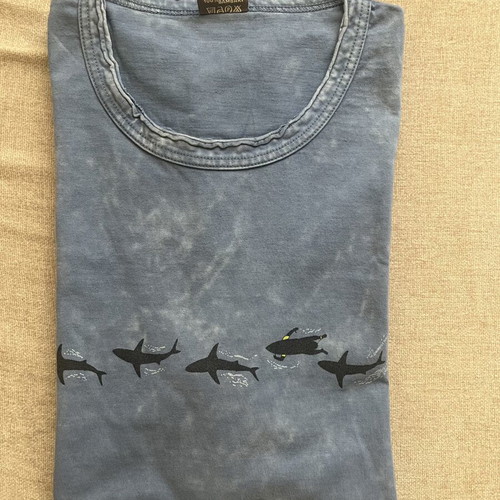 Modous short-sleeve T-shirt like new, 100% cotton, size M, blue