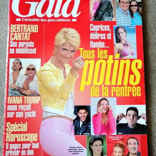 Gala magazine used, Celine Dion, 2003