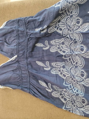 Blue top used with pattern, one size