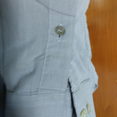Cristiano Moratti men's dress shirt M, light grey turquoise