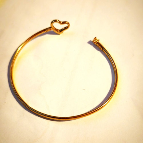 Gold bracelet 9k 375, 9 carat, 2.5 grams, handmade
