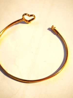 Gold bracelet 9k 375, 9 carat, 2.5 grams, handmade