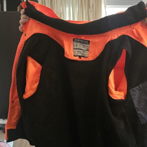 Portwest Work Jacket XL with removable warm lining new