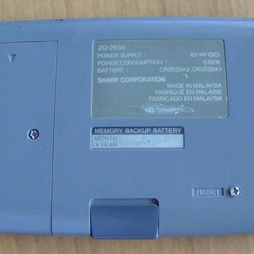 Sharp ZQ-2650 vintage electronic organizer 32KB