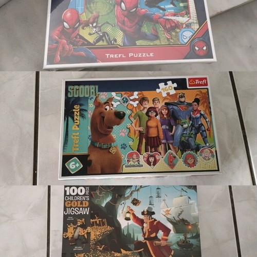 Set of 3 puzzles, 100 and 160 pieces
