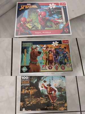Set of 3 puzzles, 100 and 160 pieces