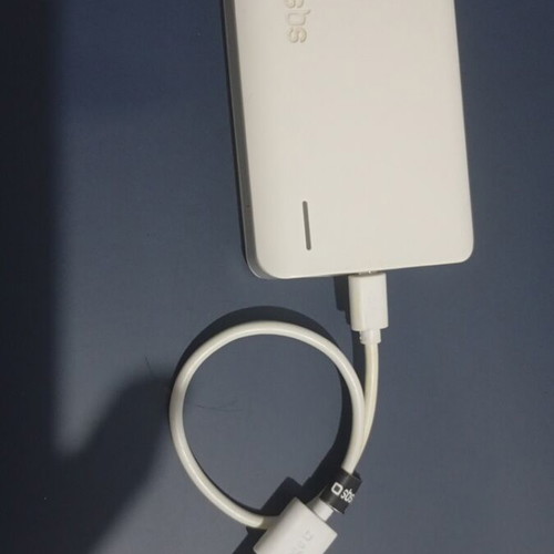USB charger with flashlight, used, two charging ports