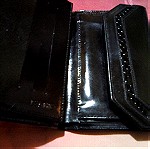  Vintage μαύρο δερμάτινο πορτοφόλι.