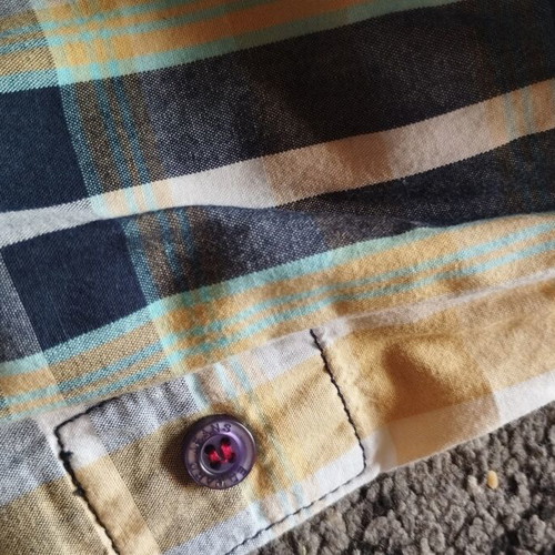 Edward Jeans checked shirt XL like new, beige and blue
